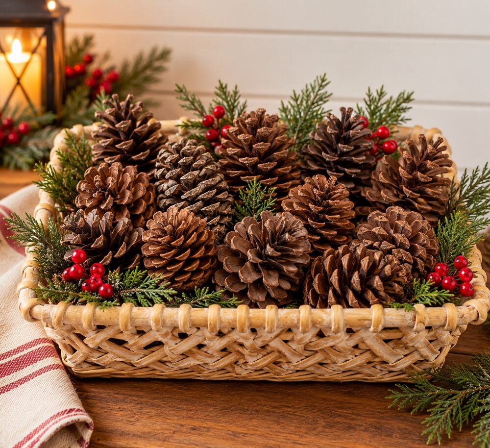 Natural Pine Cones Large 4-5 Inch Christmas Crafts Rustic Holiday Decor Lot 18